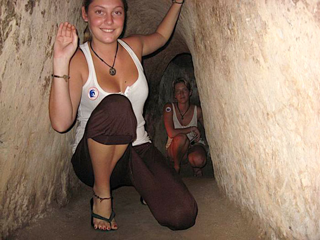 Crawling in Cu Chi tunnels