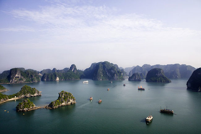 Halong Bay view from sky