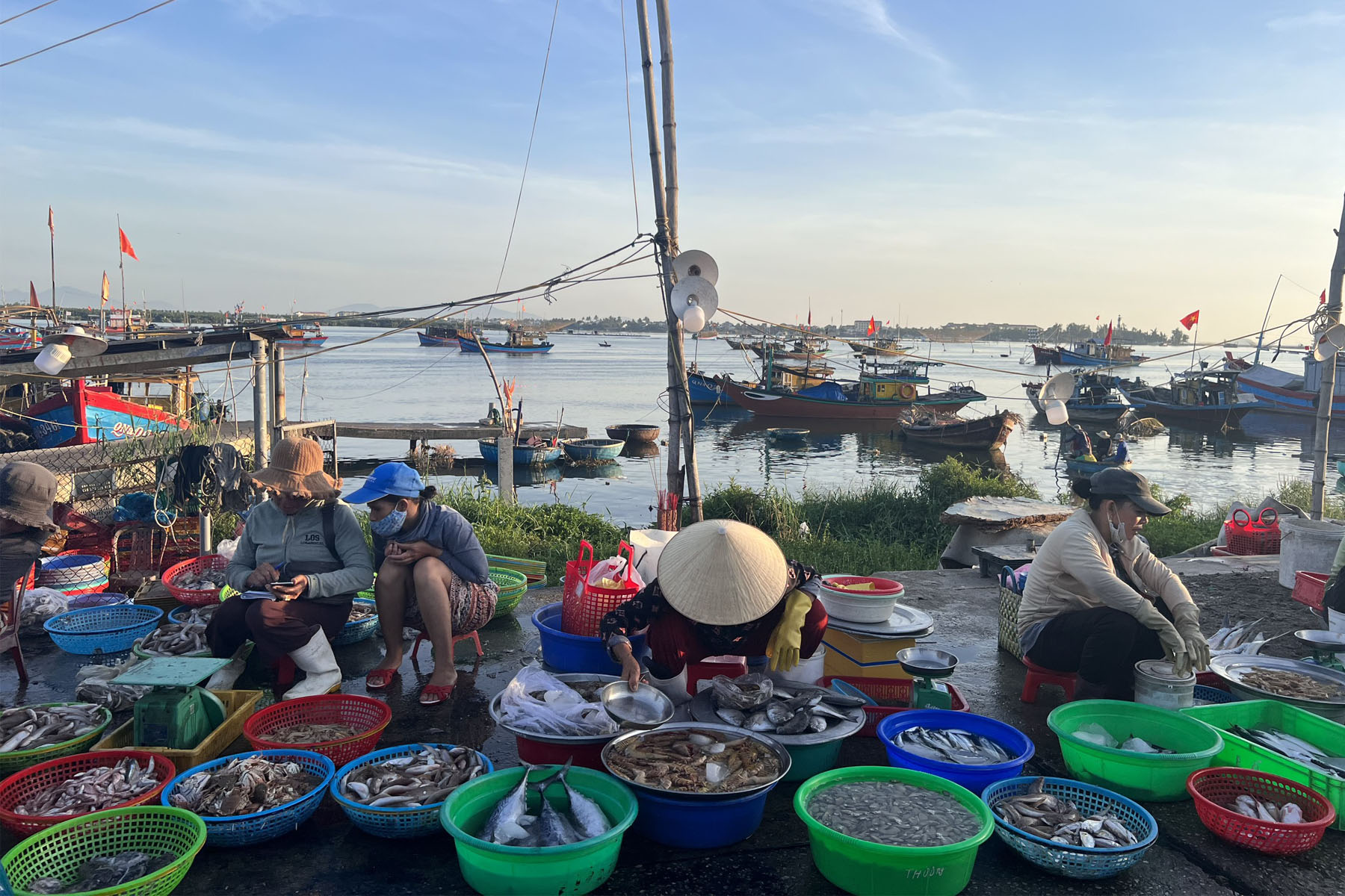 Morning fishing village Duy Hai, Quang Nam.