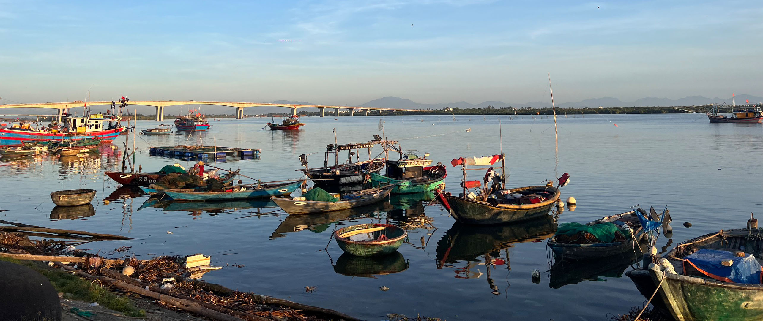 Morning fishing village Duy Hai, Quang Nam.