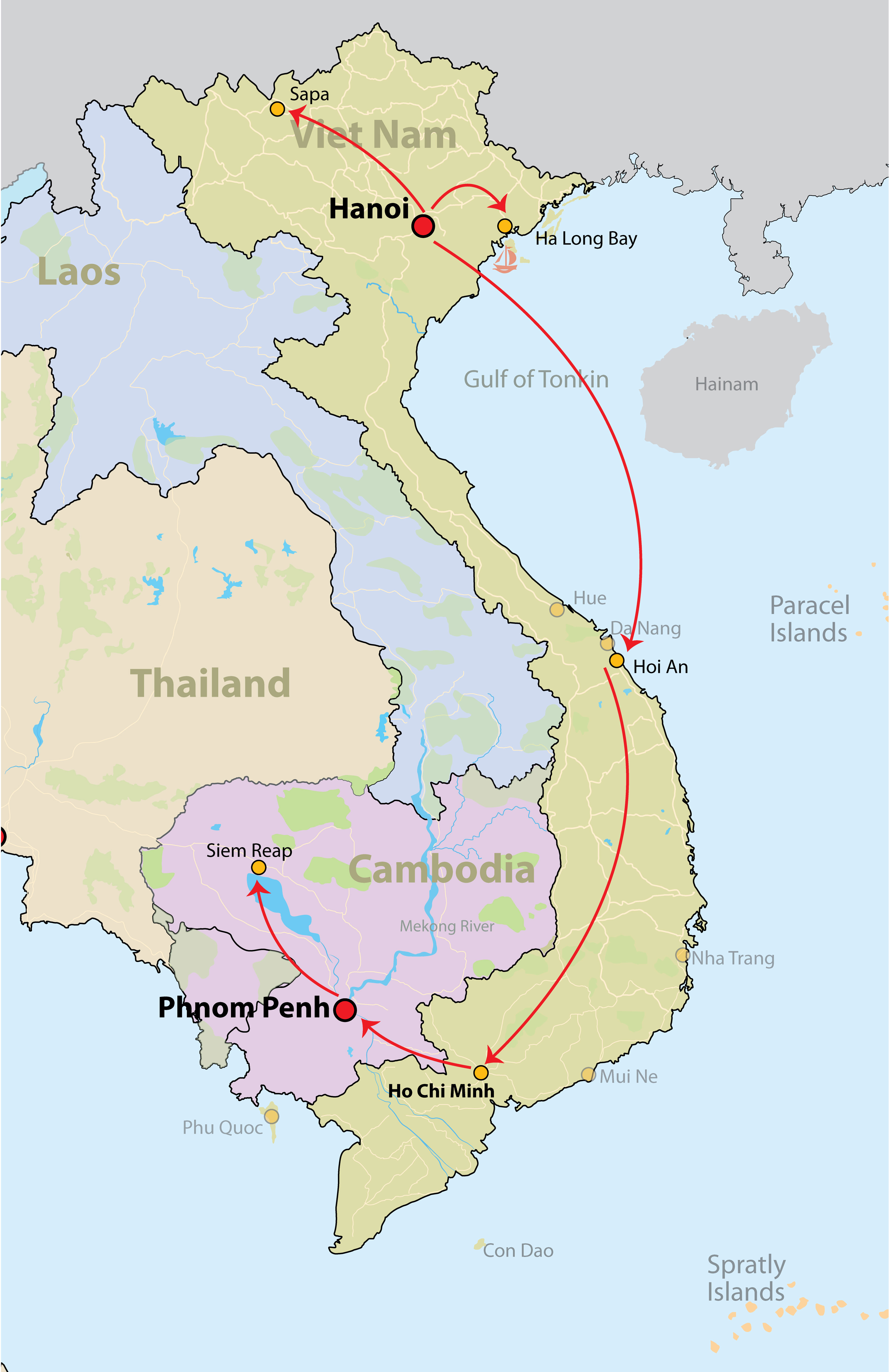 can you travel from cambodia to vietnam